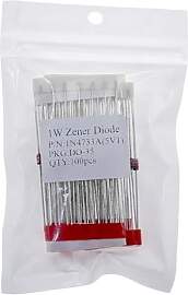 100pcs/lot 1W Zener Diode (3V 3.3V 3.6V 5.1V 5.6V