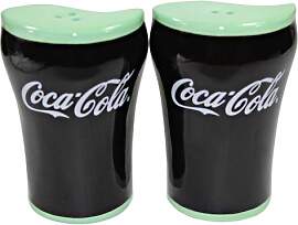 Coca-Cola Bell Glass Salt and Pepper Shakers by