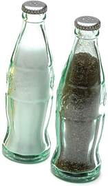 Coca-Cola Mini Glass Salt and Pepper Shakers Set