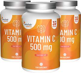 Essentials Vitamin C 500 mg hochdosiert – vegan, 