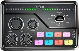 Fifine Gaming Audio Mixer SC8, Mischpult, Schwarz