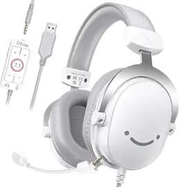 FIFINE Mikrofon Gaming Headset mit Mikrofon, Over