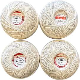 Häkelgarn Filethäkelgarn ARIA 5 / 100g / 100%