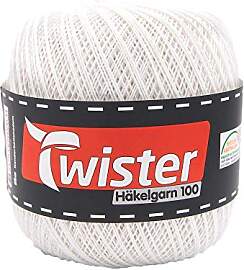 Häkelgarn Twister - Weiß - 100g