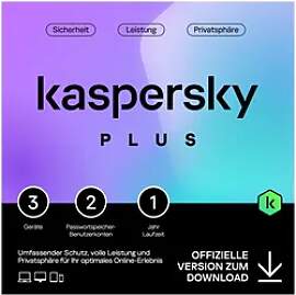 Kaspersky Plus Internet Security 3 Geräte - 1 Jahr