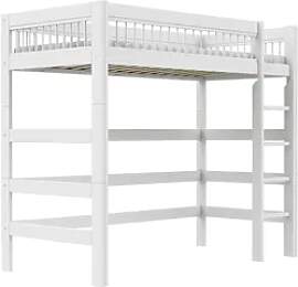 Lifetime Hochbett mit Leiter   ¦ weiß ¦ Maße
