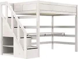 Lifetime Hochbett mit Treppe  Basis , weiß ,