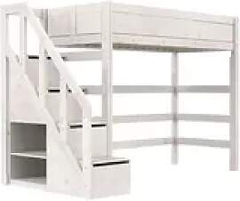 Lifetime Hochbett mit Treppe  Basis , weiß ,
