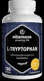 L-Tryptophan 500 mg hochdosiert, 180 vegane Kapseln