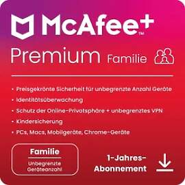 McAfee+ Premium Family, 6 User, unbegrenzte