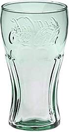 Mini 6.25 Coca-Cola glasses trademark embossed.