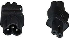 Power Adapter C7 - C6 2 pin IEC 60320-C7 to C6