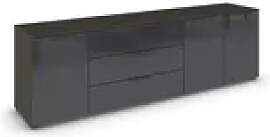 Sideboard  Frome , schwarz , Maße (cm): B: 199 H: 