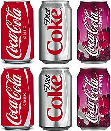 SS10016 Coca-Cola-Getränke-Aufkleber-Set, 6 Stück