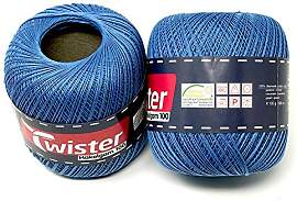 Twister Häkelgarn blau Handstrickgarn