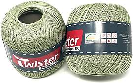 Twister Häkelgarn olivgrün Handstrickgarn