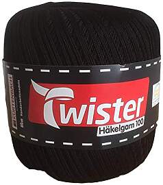 TWISTER Häkelgarn schwarz - 100g