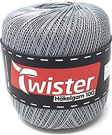 TWISTER Häkelgarn Silber - 100g