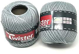 Twister Häkelgarn silber Handstrickgarn