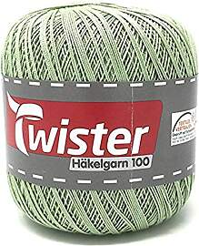 TWISTER Häkelgarn Zartgrün 100g 100% Baumwolle