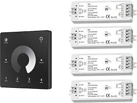 V1 LED-Dimmer, 1 Kanal, 5 V, 12, 24, 36, 4 Zonen,