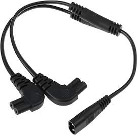 VGOL IEC320 C8-Stecker auf 2 X IEC320 C7-Buchse