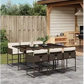 vidaXL Essgruppe, 7-tlg. Garten-Essgruppe mit
