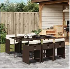 vidaXL Essgruppe, 7-tlg. Garten-Essgruppe mit