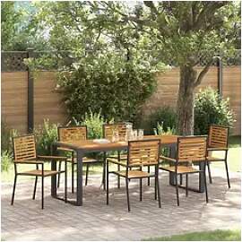 vidaXL Garten-Essgruppe, Garten Essgruppe 7 pcs