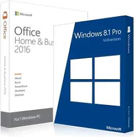 Windows 8.1 Pro + Office 2016 Home & Business